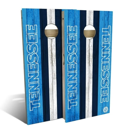 Skip's Garage Tennessee Football Outdoor Cornhole Board Set Include Case + Hole Lights Backyard 2x4