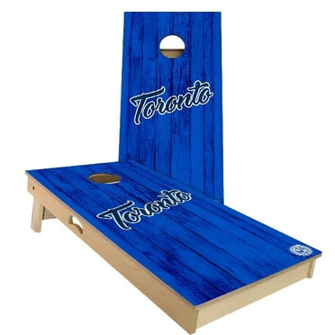 Skip's Garage Toronto Vintage Baseball Outdoor Cornhole Board Set Include Hole Lights Backyard 2x4