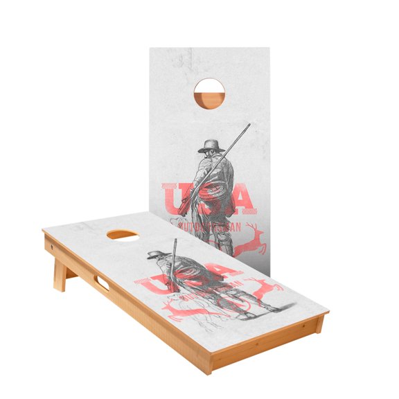 Skip's Garage | USA Outdoorsman Cornhole Boards | Includes (2) Boards + Optional Bags & Accessories