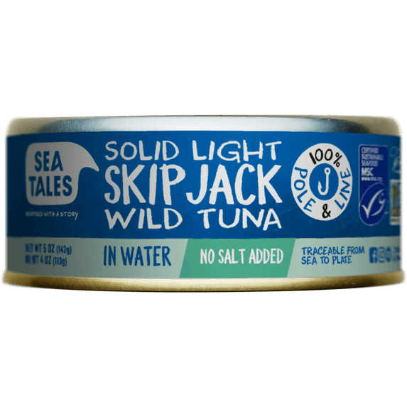 Sea Tales MSC Wild Caught Skipjack Tuna in Water, 5 oz Can