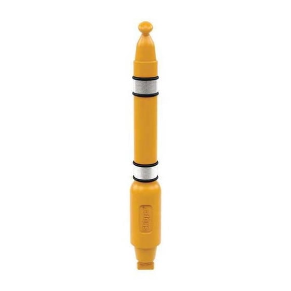 Single Belt Post,39-13/32 in. H,Yellow Post01-Y