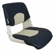 Skipper Standard Fold Down Seat, White & Blue