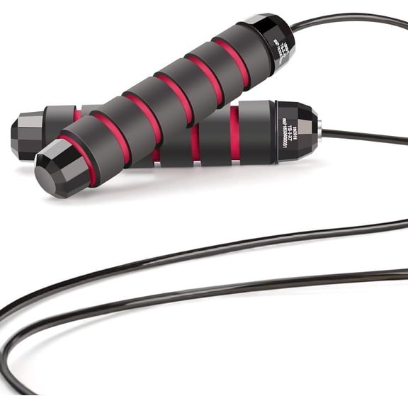 Skipping Rope with Ball Bearings Rapid Speed Adjustable Jump Rope Cable and 6 Memory Foam Handles Ideal for Aerobic Exercise Like Speed Training, Extreme Jumping, Endurance Training and Gym