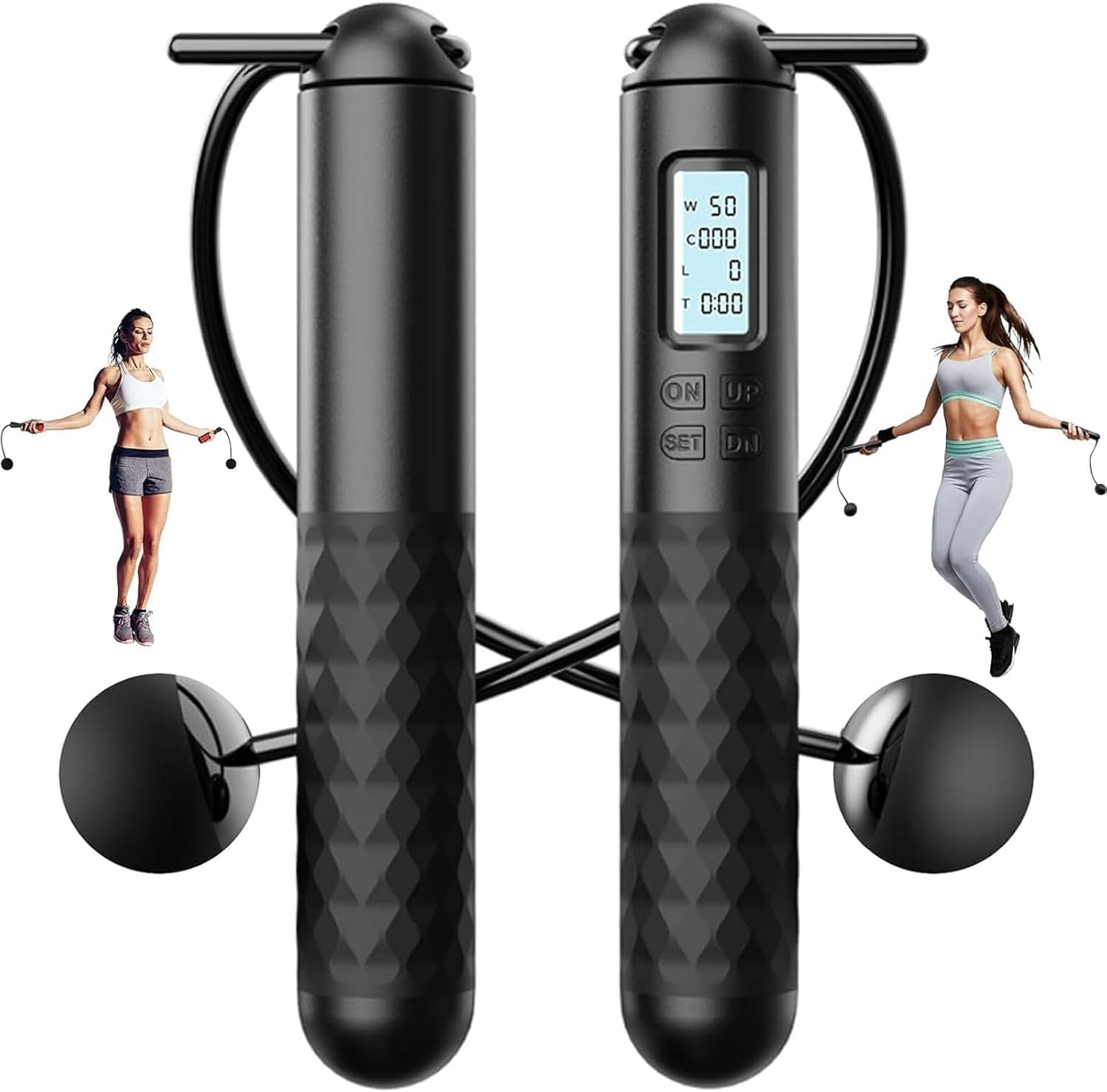 Skipping Rope with Counter (Gravity Ball with/without Rope), Cordless Jump Rope Smart Skipping Rope, Gravity Ball Jump Rope, Gravity Ball Skipping, Weighted Ropeless Jump Rope with Counter