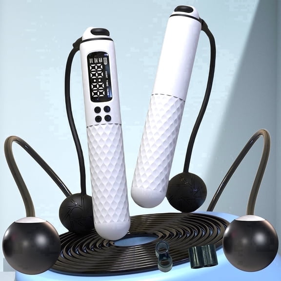 Skipping Rope Digital with Smart Calorie Counter, 9.8FT Adjustable Tangle Free PVC Coated Steel Speed Jump Cable, ABS Grip Handles, Fat Burning Fitness Weight Loss HIIT Slimming Home Gym Workout