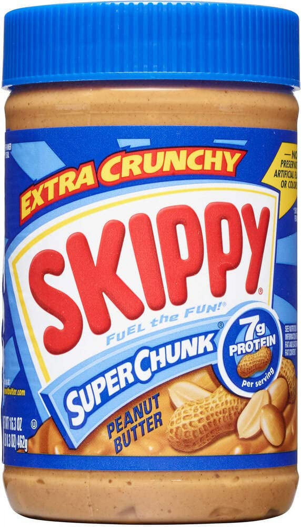 Skippy Super Chunk Extra Crunchy Peanut Butter Spread, 16.3 Ounce