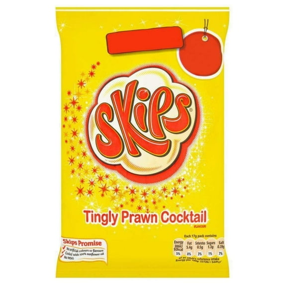 Skips Prawn Cocktail Flavour Crisps 17G (Pack of 6)