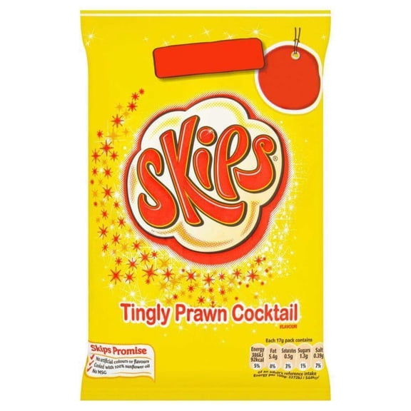 Skips Prawn Cocktail Flavour Crisps 17G (Pack of 6)