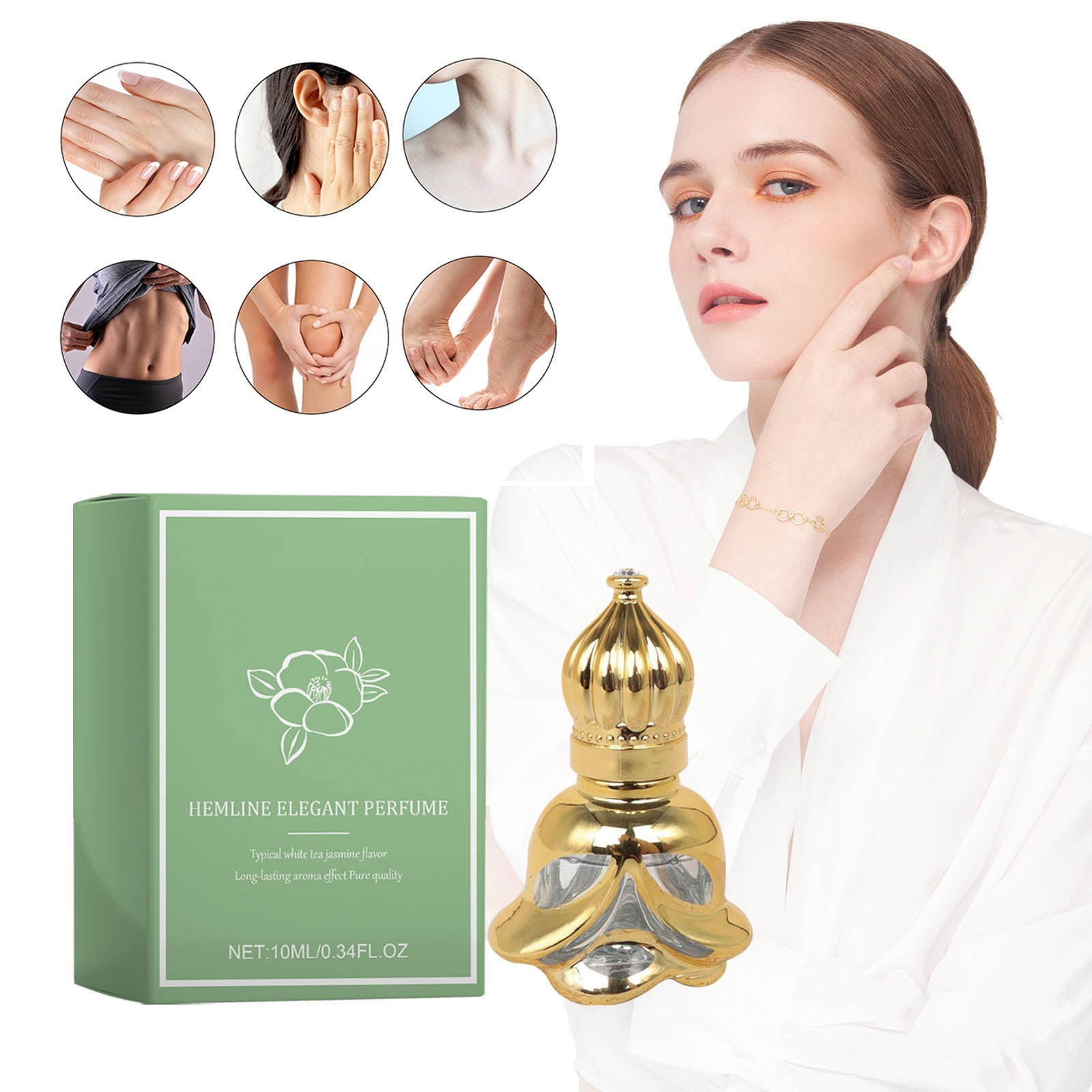 Skirt Elegant Perfume (White Tea Jasmine)（10ml） Rose Berry Pom Spray