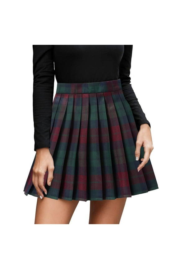 Skirt For Women A skirt New Women'S Plaid High Waisted Half Pleated Skirt Jk Uniform School Uniform Academy Style Performance Short Skirt