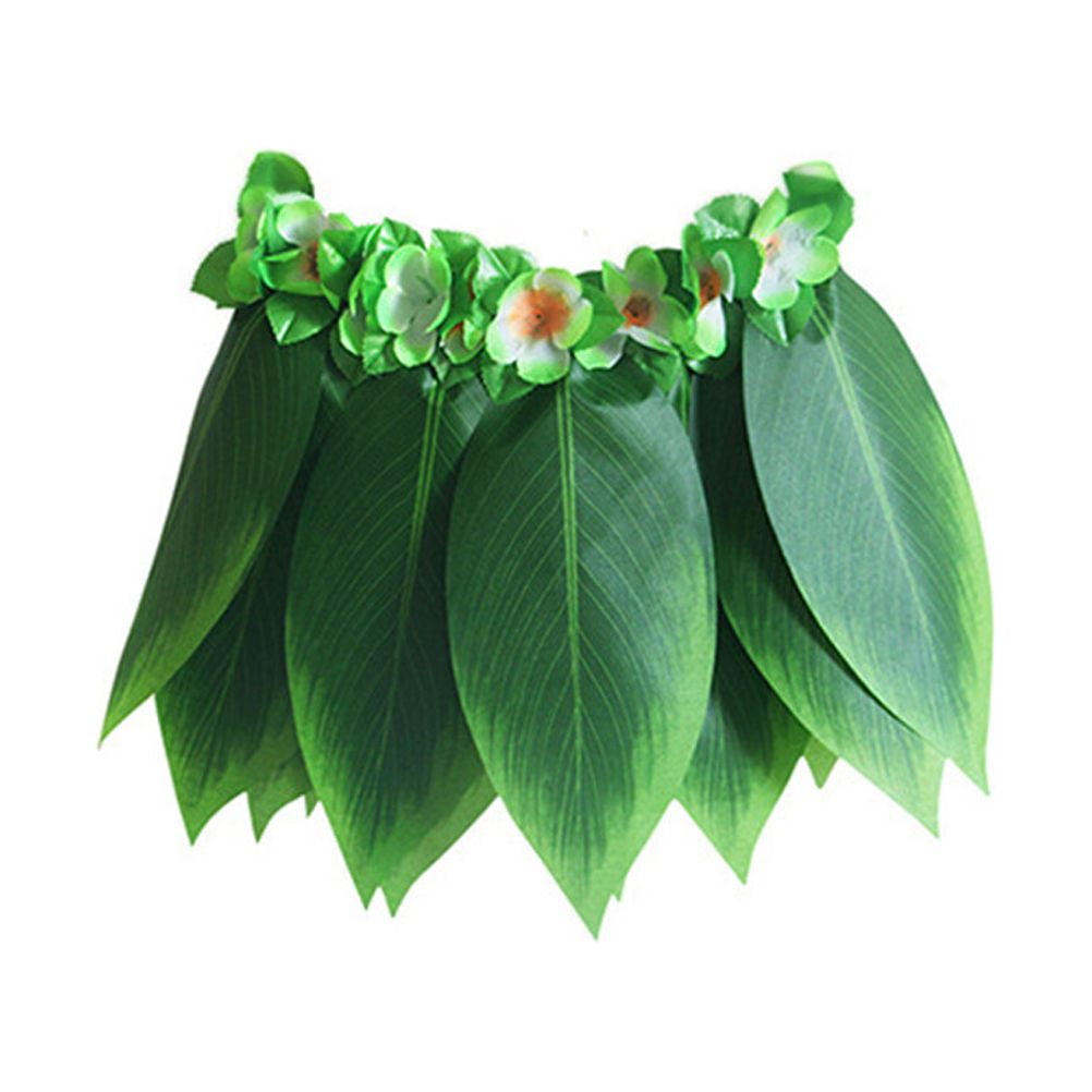 Skirt Grass Leaf Hawaiian Hula Skirts Luau Costume Party Flower Green