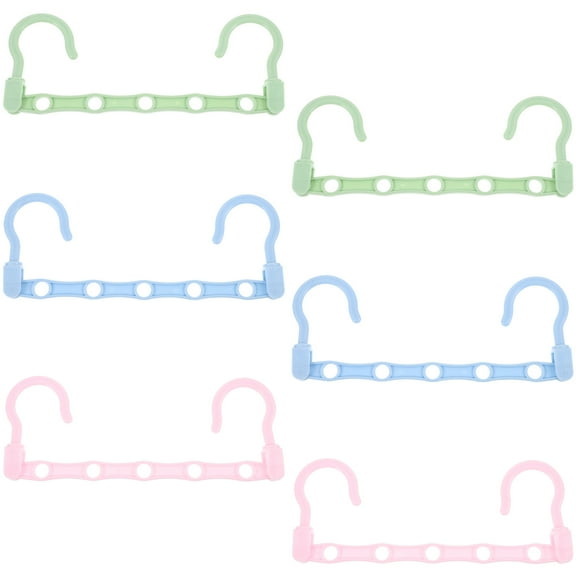 6Pcs Space Saving Collapsible Hangers for Clothes Coats and Pants
