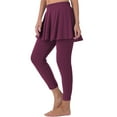 thumbnail image 1 of Skirt with Leggings for Women, Audhol Women's Two Piece Leggings Skirt Summer Sports Pleated High Waist Wrap Skirt Pants Athletic Skirt with Leggings Wine L, 1 of 10