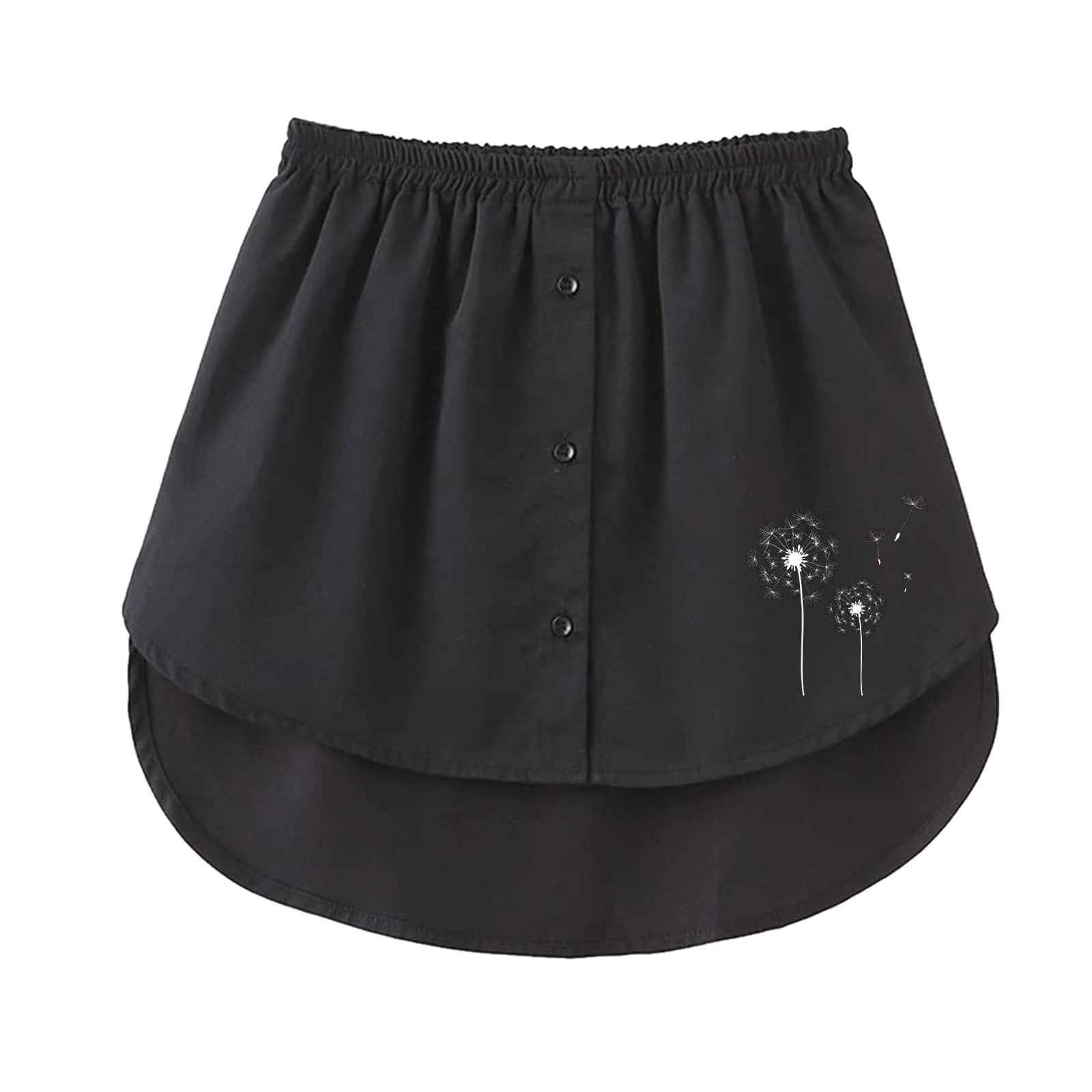 Skirt Leggings for Women Women's Mini Underskirt Lower Skirt Sweep Shirt  Extension Skirt With Buttons Shirt Extension Layering Top Bottom Cowboy  Long