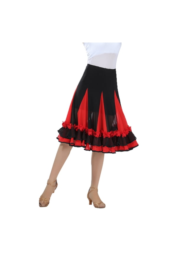 Skirt Maxi Belly Dance Flamenco Skirts Belly Dancing Dance Skirt Summer Sundress Red