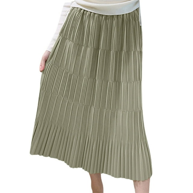 Skirt Pants for Women 2024 Spring And Summer New Pleated Design Elastic ...