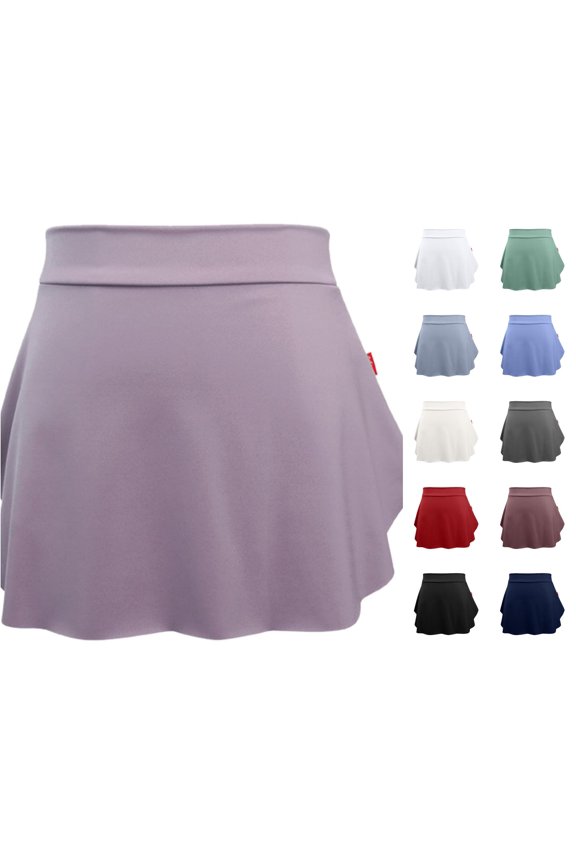 Skirt Women Pull On Ballet Elastic Dance Skirt For Skating Gymnastics And Everyday Wear Purple XXL