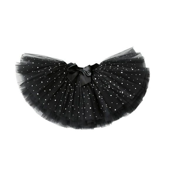 Skirt for Children Boy Girl Midi Sequin Bling Bow Tie Dance Cosplay Costumes Mesh Glitter Elastic Waist Skirts Child 2025 Soft Comfy Clothing Trendy