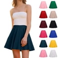 thumbnail image 1 of Skirt for Women Short Spring And Summer A-Line Solid Color Skirt Half Womens Skirts Short Plus Size Skirts, Army Green-S, 1 of 6