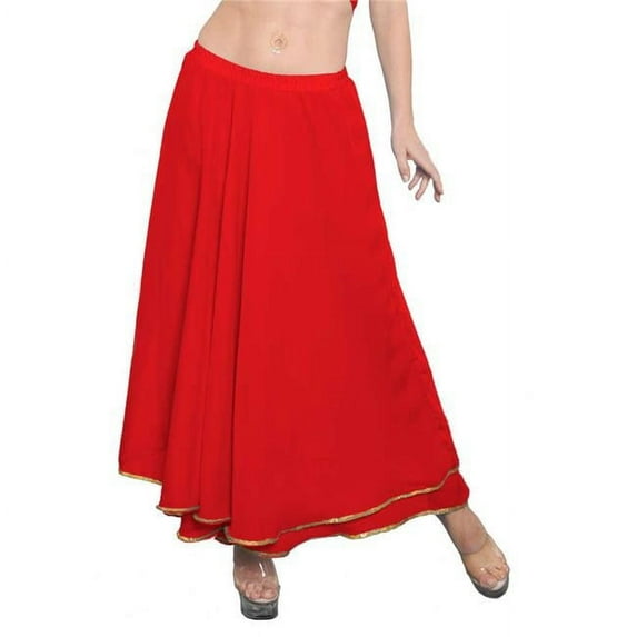 Skirt with Sequins, Red & Gold - Small & Medium