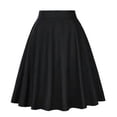 thumbnail image 1 of Skirt women's black SoftRed green red swing skirt summer casual-10-S, 1 of 7