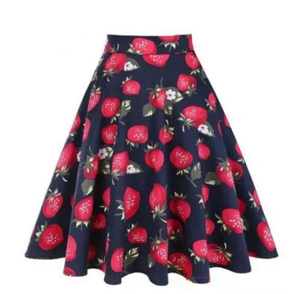 Skirt women's black SoftRed green red swing skirt summer casual-33-XL