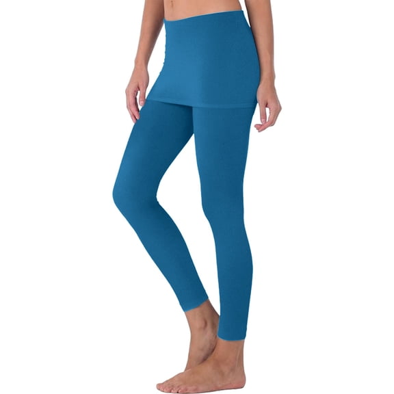 Skirted Leggings, Comdrip Women's Plus Size High Waisted Athletic Pleated Skort Skirt with Leggings Sky Blue XL