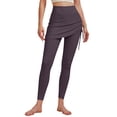 thumbnail image 1 of Skirted Leggings for Women, Comdrip Leggings Workout Sport Pants Women's Waist Tights Yoga Running Yoga Pants Leggings with Skirt for Women Grey S, 1 of 4
