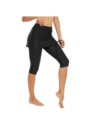 BALEAF Women's Knee Length Long Swim Shorts Upf50+ High Waisted Swim Capris  Pants with Pockets, Black, X-Small : : Clothing, Shoes &  Accessories