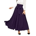 thumbnail image 1 of Skirts For Women Midi Length Women'S Elegant High Waist Skirt Tie Front Pleated Maxi Skirt Petticoat Skirts For Woman Under Dress, 1 of 8