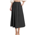 thumbnail image 1 of Skirts For Women Sevevn Womens Midi Length Skirt 2025 Business Casual Flowy A Line Skirts with Pockets Teacher Outfits High Waisted Skirts For Women, 1 of 8