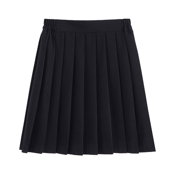 Womens Skirts Fashion School Uniform Solid Pleated Academic Style Skirts for Women