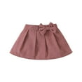 thumbnail image 1 of Skirts Girls Summer Bow Pleated Skirt Fashion All Matching Baby Out Wear Gift Toddler Skirt Watermelon Red 2 Years-3 Years, 1 of 3