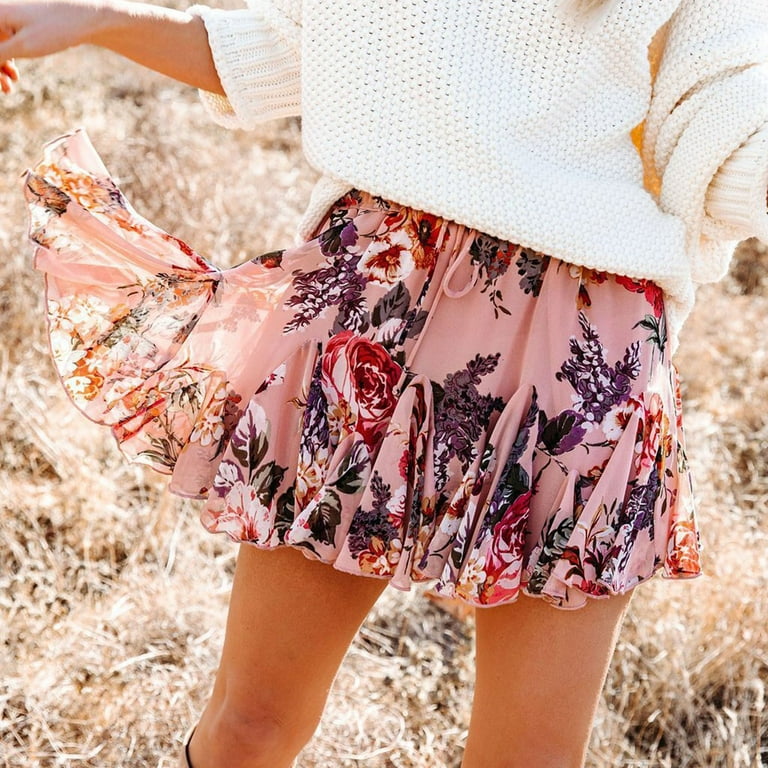 Floral vacation deals skirt