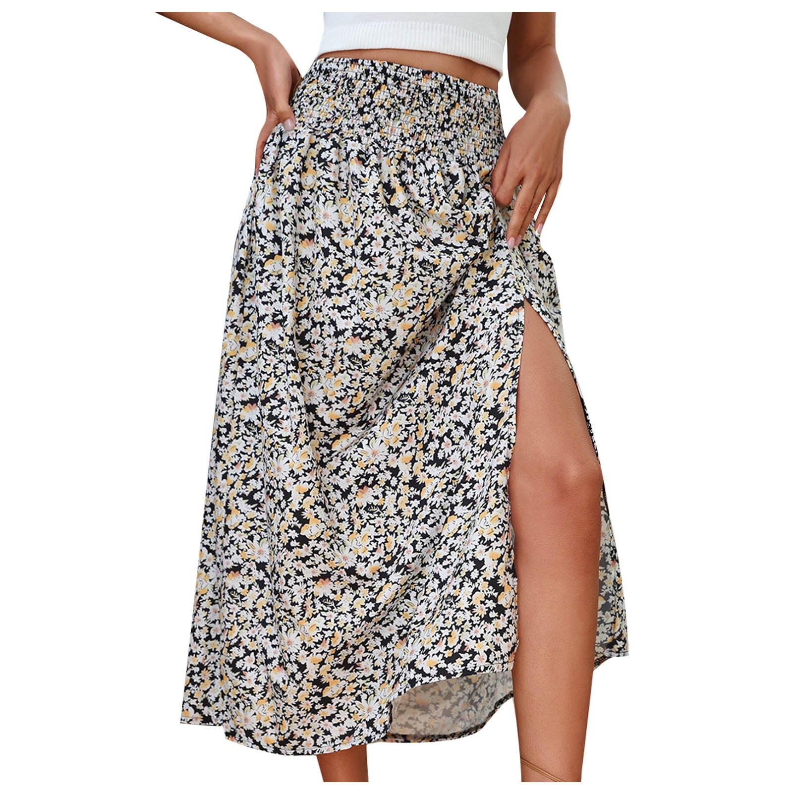 Skirts for Women Printing Floral Pattern Women s Slim Irregular Skirt