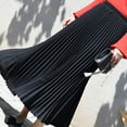 thumbnail image 1 of Skirts for Women Skirt Product Solid Pleated Elastic Elegant Womens Midi Waist Skirt Platform Competitor Pleated Skirt Womens Solid Elastic Waist Elegant Midi Skirt Black One Size, 1 of 5