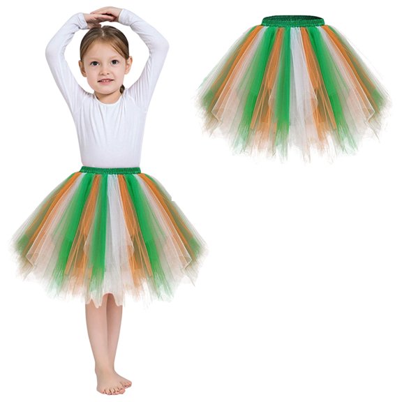 Skirts for Girls Layers Beige Tutu Elastic Waist Girls Ballet Tutu Skirts Thanksgiving Tutu 6-10 Years