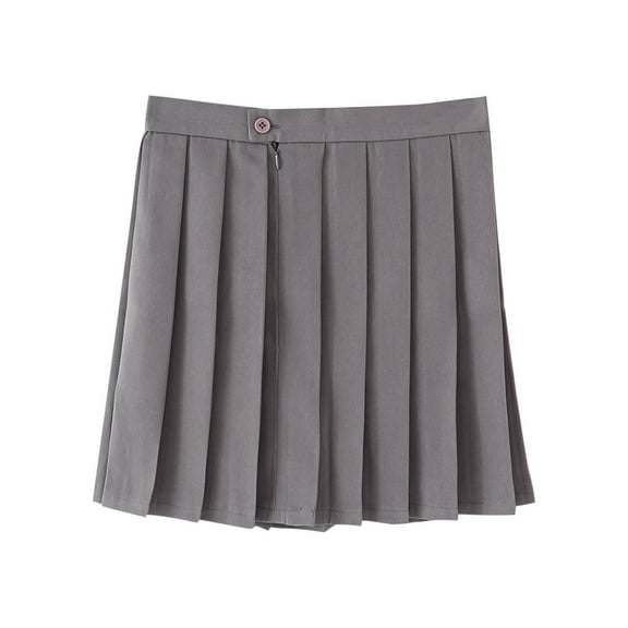 Skirts for Girls New Girls Adjustable Waist Pleated Mini Skirt High Waisted A-Line Uniform School Tennis Skater Skirts Skort Dark Gray 11 Years