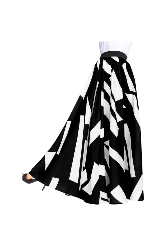 Skirts for Women 2026 Ruffle Hem Solid Color Soft & Breathable Flowy Elastic Waisted Casual Pleated Skirts with Pockets