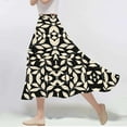 thumbnail image 1 of Skirts for Women A-Line Skirt Floral Printing Elastic Waist Leisure Skirt Yellow XXXL, 1 of 5
