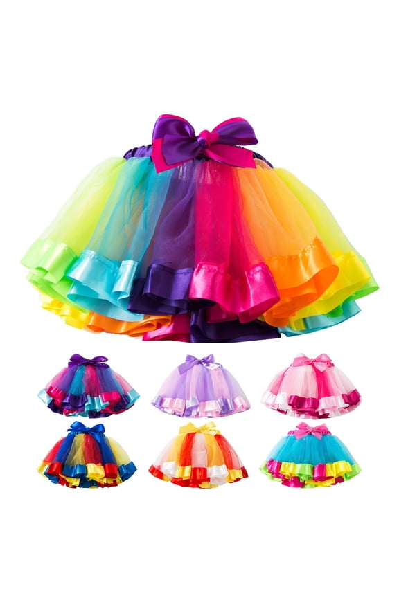 Skirts for Women Carnival Candy Color Multicolor Support Half Body Puff Petticoat Colorful Tutu Skir Womens Skirt E A