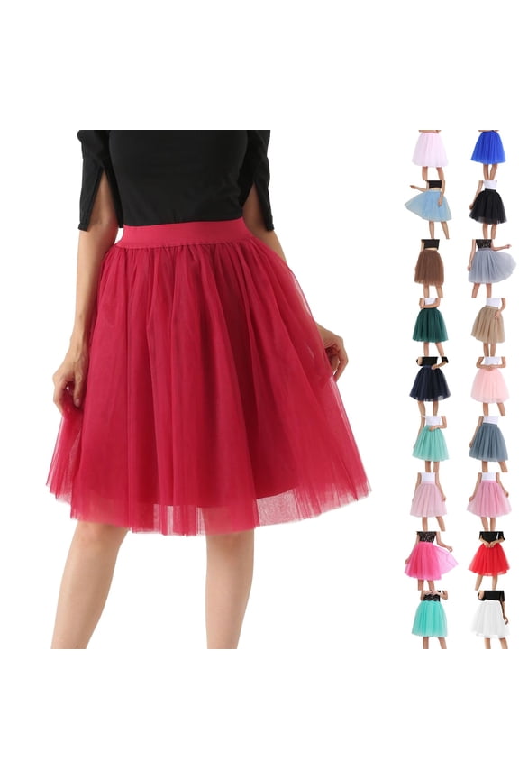Skirts for Women Carnival Knee Length Long Adult Tutu Layered Short Prom Party Midi Casual Comfortable Womens Skirt Army Green XXL