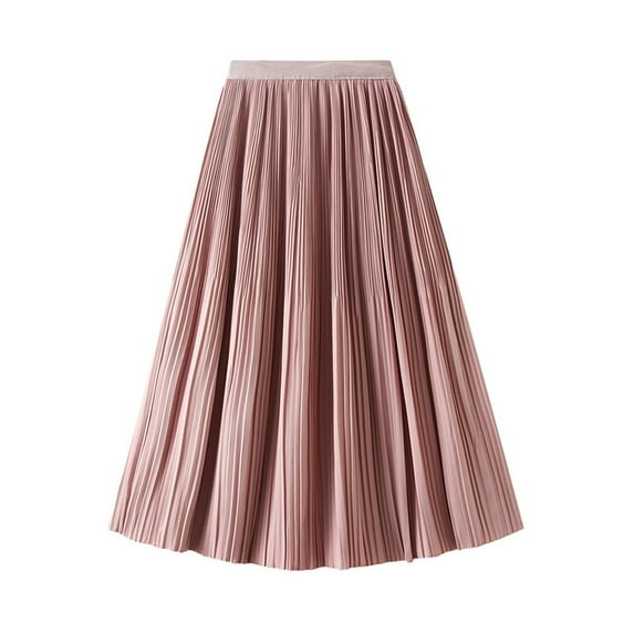 Skirts for Women Casual High Waisted Drape Pleated A Line Flowy Summer Beach Vacation Long Maxi Skirts