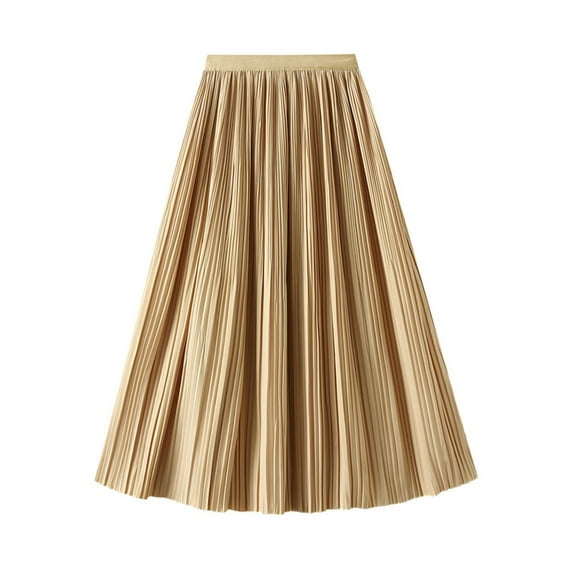 Skirts for Women Casual High Waisted Drape Pleated A Line Flowy Summer Beach Vacation Long Maxi Skirts