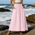 thumbnail image 1 of Tennis Skirts for Women Summer Elegant Everyday Skirt for Women Versatile Lightweight A-Line Midi with Breathable Comfort for Spring Wear Pink XL, 1 of 5