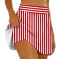 thumbnail image 1 of Skirts for Women Fashion Casual Popcorn Knit Striped Double Layer Skirt Pants With Elastic Waist For Daily Wear New Years Skirt Party Carnival, M, 1 of 5