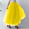 thumbnail image 1 of Tennis Skirts for Women Summer Fashion Mid Length Tutu Dress Adult Mesh Skirt for Women Contemporary Evening Wear Unique Skirt Yellow One Size, 1 of 4