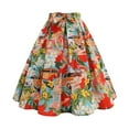 thumbnail image 1 of Skirts for Women Fashionable Print with Bow Waist Full design Casual Everyday Wear and Comfortable Fit Red M, 1 of 8