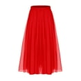 thumbnail image 1 of Skirts for Women Layered Tulle Maxi Mesh Skirt Summer Casual Swing Skirts Lace Chiffon Long Skirt High Waist Elegant A-Line Dress Skirt, 1 of 6