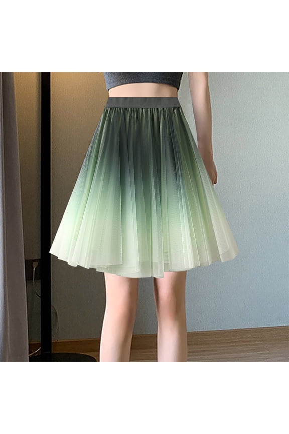 Skirts for Women Product Skirt Product Women Skirts Knee Length Long Adult Tutu Layered Short Prom Party Midi Skirt Green One Size